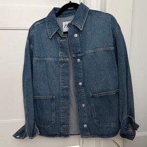 Zara oversized denim shirt